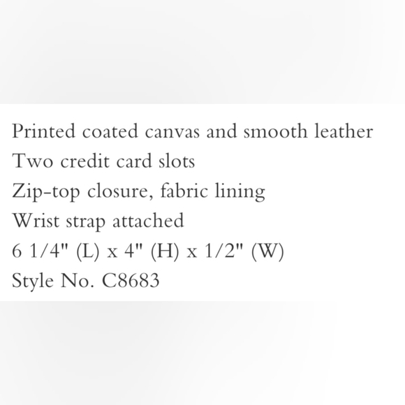 Coach, NWOT, Garden Plaid, Corner Zip Wristlet - Picture 2 of 7